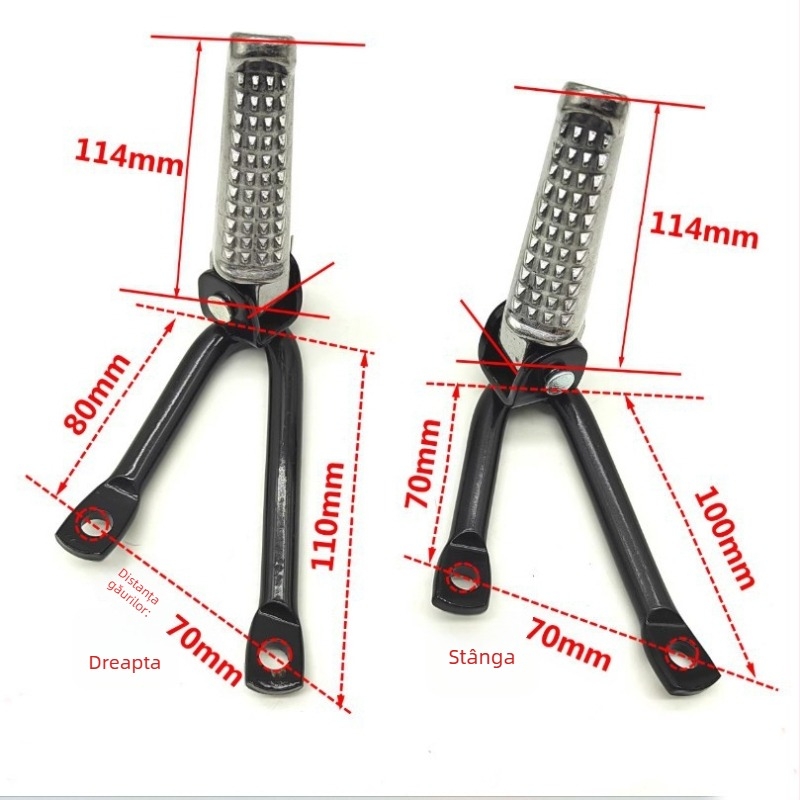 Pedal spate pentru motocicletă off-road, construcție metalică cu vopsea la cuptor, compatibil cu CQR150-CQR250, greutate 650 g, putere maximă 30