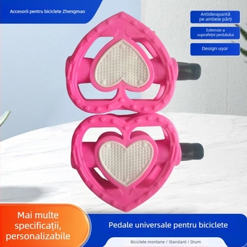 Pedală pentru bicicletă copii — inimă în formă, PP plastic, brand Zhengmao, potrivire universală