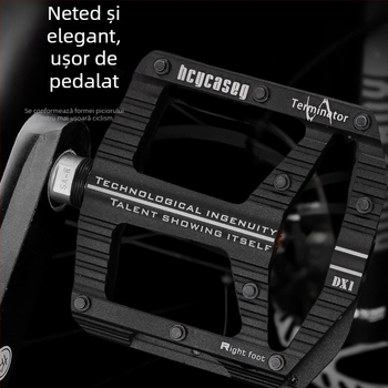 Pedale pentru bicicletă Yiyong Dx1, 6061 aluminiu, ax din oțel SAE 430, pentru biciclete oraș/ drum/ MTB