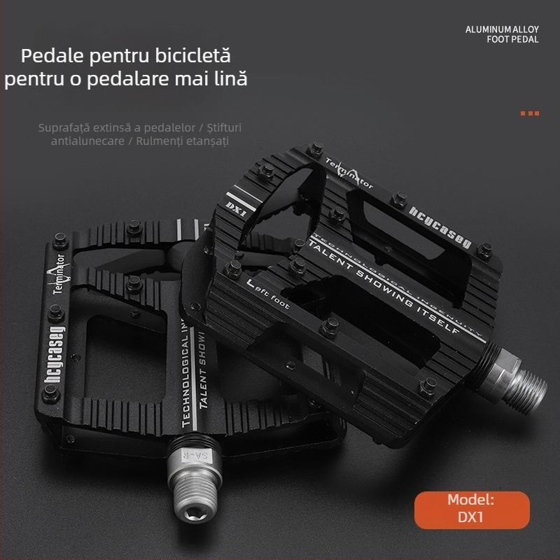 Pedale pentru bicicletă Yiyong Dx1, 6061 aluminiu, ax din oțel SAE 430, pentru biciclete oraș/ drum/ MTB