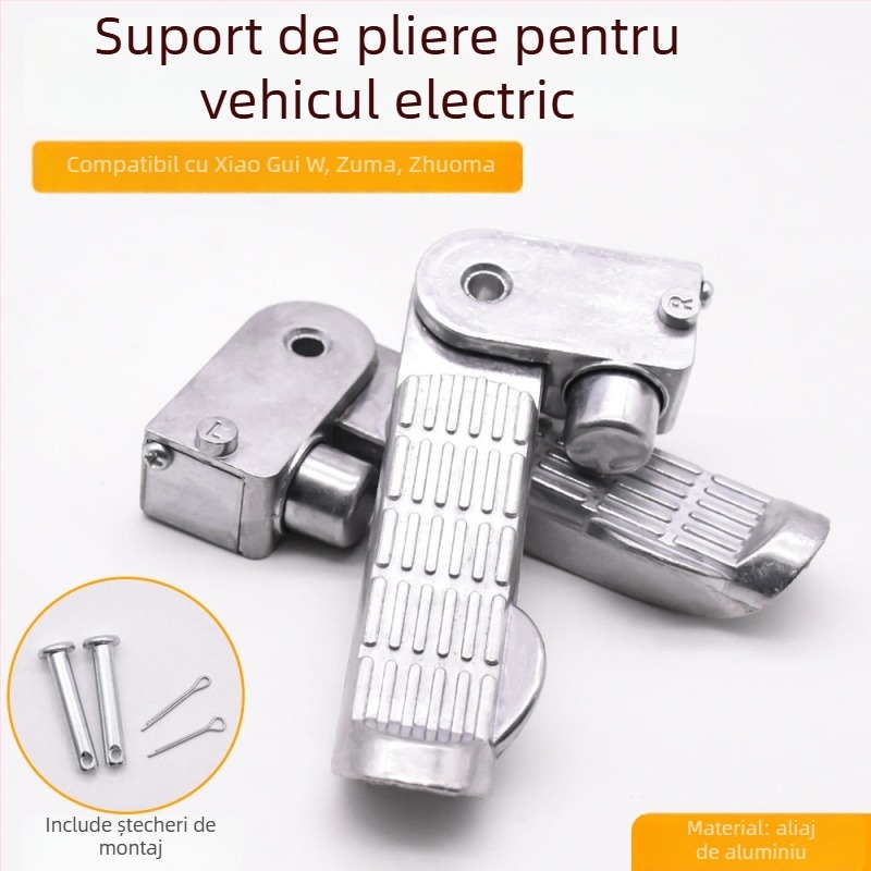Mojielong Pedal Spate din Aliaj de Aluminiu pentru Mașini Electrice și Motociclete, Electroplacare