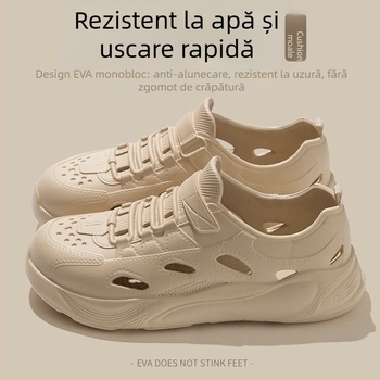 Sandale pentru bărbați din EVA, talpă groasă turnată prin injecție, respirabile și antiderapante, stil roman