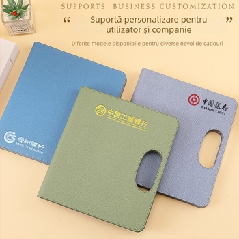 Foaie portabilă cu foi detașabile pentru afaceri, multifuncțională; marcă Qingxuan; copertă anti-amprentă; legare loose-leaf; hârtie Dowling 80 g/m²