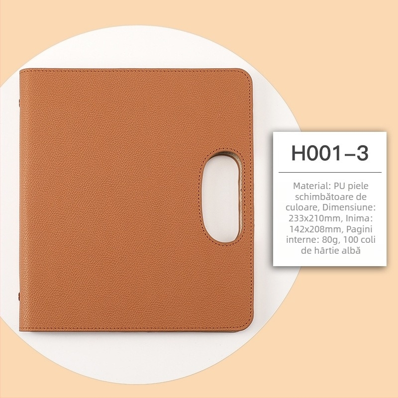 Foaie portabilă cu foi detașabile pentru afaceri, multifuncțională; marcă Qingxuan; copertă anti-amprentă; legare loose-leaf; hârtie Dowling 80 g/m²