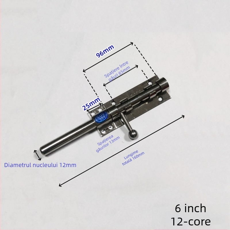Broască de ușă tip Cer și Pământ, din oțel inoxidabil, suprafață lustruită, set cu broaște superioare și inferioare cu capac anti-praf