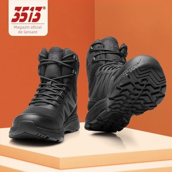 Ghete de drumeție Cruiser 3513 – Exterior din piele și plasă, Înălțime medie, Anti-punctură, talpă EVA, talpă din cauciuc rezistentă la uzură