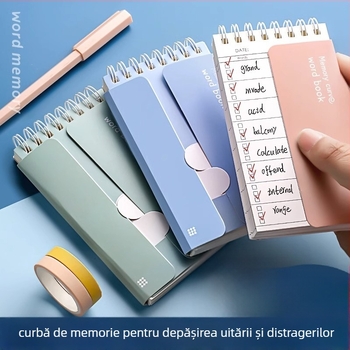 Caiet Berad, foi detașabile, hârtie Daolin, 1–50 pagini, înregistrare vocabular