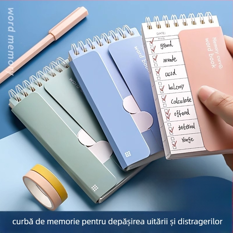 Caiet Berad, foi detașabile, hârtie Daolin, 1–50 pagini, înregistrare vocabular