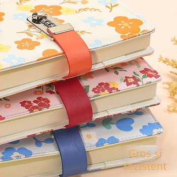 Caiet cu copertă din piele sintetică, legare cu ață, hârtie Dowling, 80 g/m², 200–300 pagini