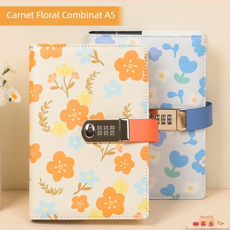 Caiet cu copertă din piele sintetică, legare cu ață, hârtie Dowling, 80 g/m², 200–300 pagini