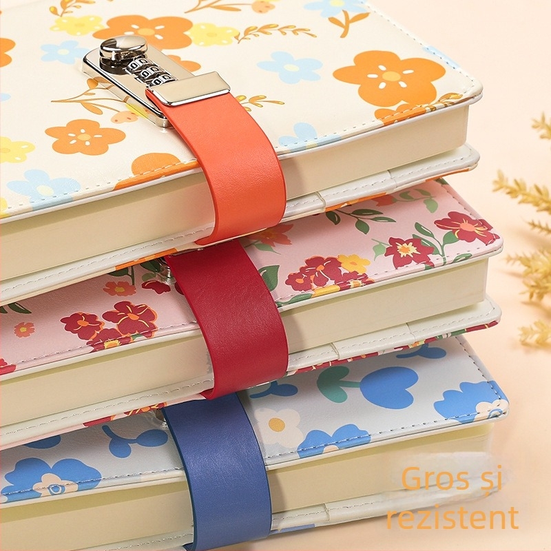 Caiet cu copertă din piele sintetică, legare cu ață, hârtie Dowling, 80 g/m², 200–300 pagini