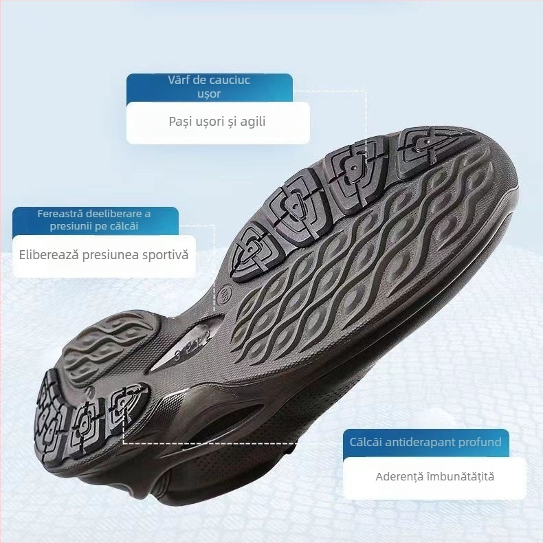 Jihua 3535 Pantofi de antrenament cu partea superioară din piele de vacă, respirabili, talpă din cauciuc rezistentă, PHYLON talpă intermediară, profil redus, vârf rotund