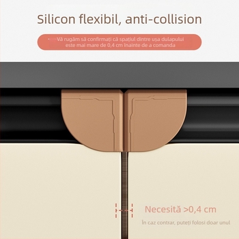 Protector pentru colțul dulapului, cu mâner în formă de ventilator — protecție anti-coliziune pentru sertare, uși și mese; marca Wood bean, ambalaj 1200, cod produs 1111