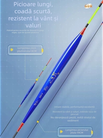 Plută de pescuit pentru drift vertical, marcă Yueyang threesome, material compozit, origine Linxiang, Hunan, categorie: plute și semnalizatoare de plutire