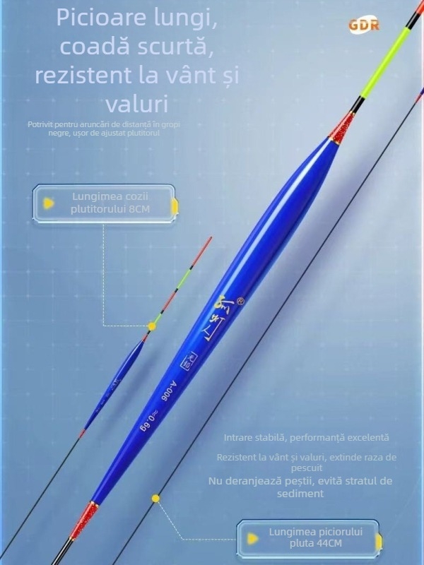 Plută de pescuit pentru drift vertical, marcă Yueyang threesome, material compozit, origine Linxiang, Hunan, categorie: plute și semnalizatoare de plutire