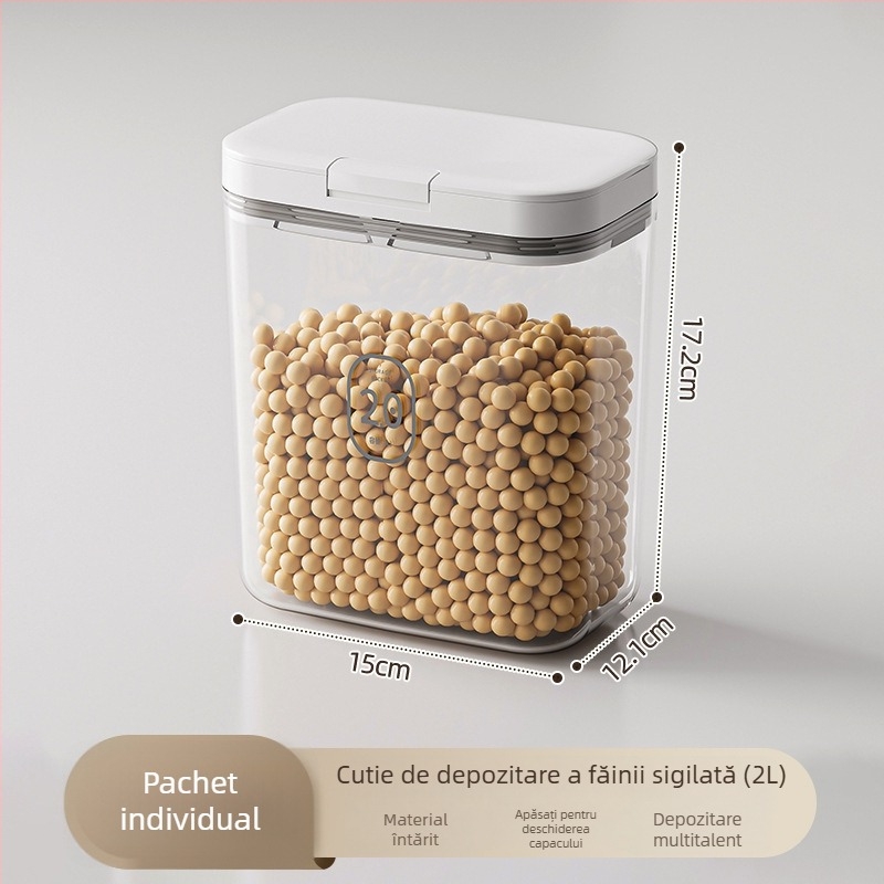 Youqin recipient plastic pătrat pentru depozitare, capacitate 5L+, personalizabil, necompatibil cu microunde