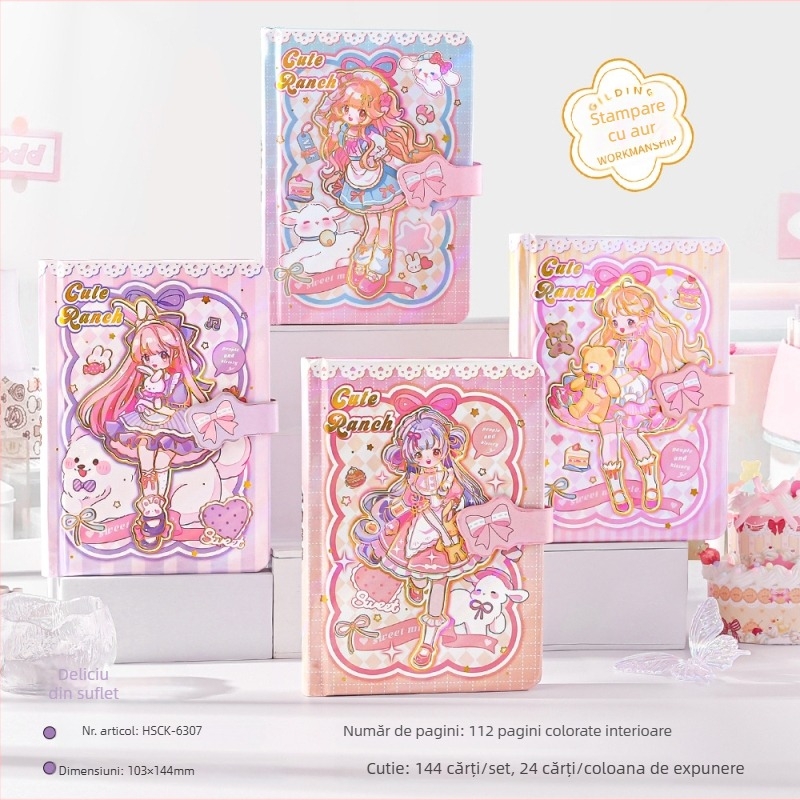 Jurnal de înregistrări cu hârtie Dowling, 80 gsm, 100–200 pagini, legare cu fir și lipire