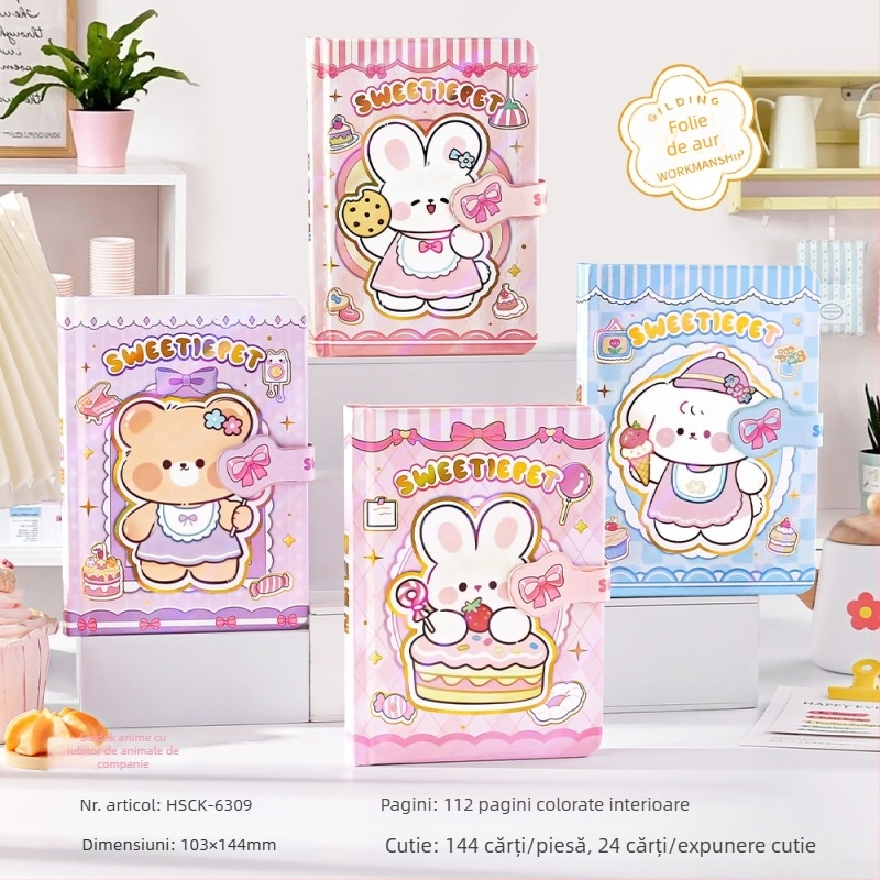 Jurnal de înregistrări cu hârtie Dowling, 80 gsm, 100–200 pagini, legare cu fir și lipire