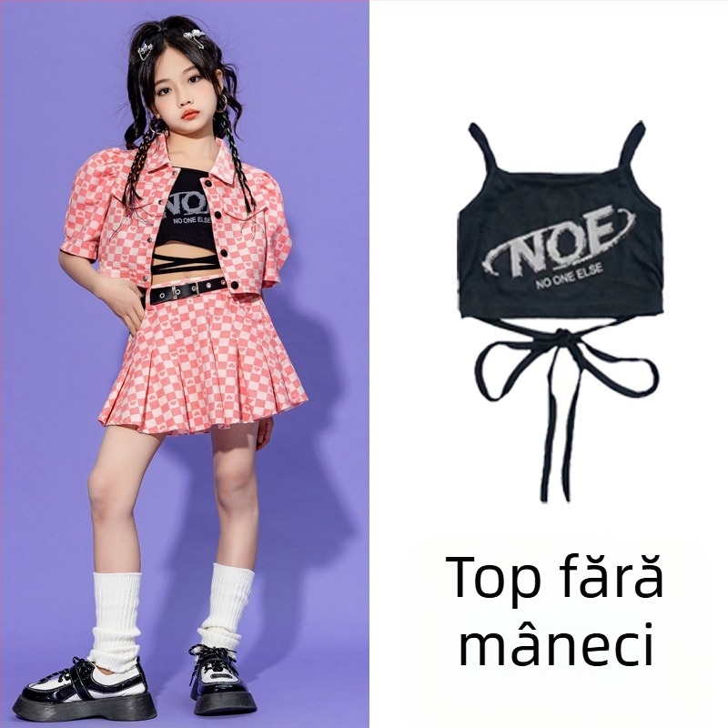 Set hip-hop pentru copii – unisex, bumbac 100%, spălare enzime, stil hip-hop, îmbrăcăminte de antrenament