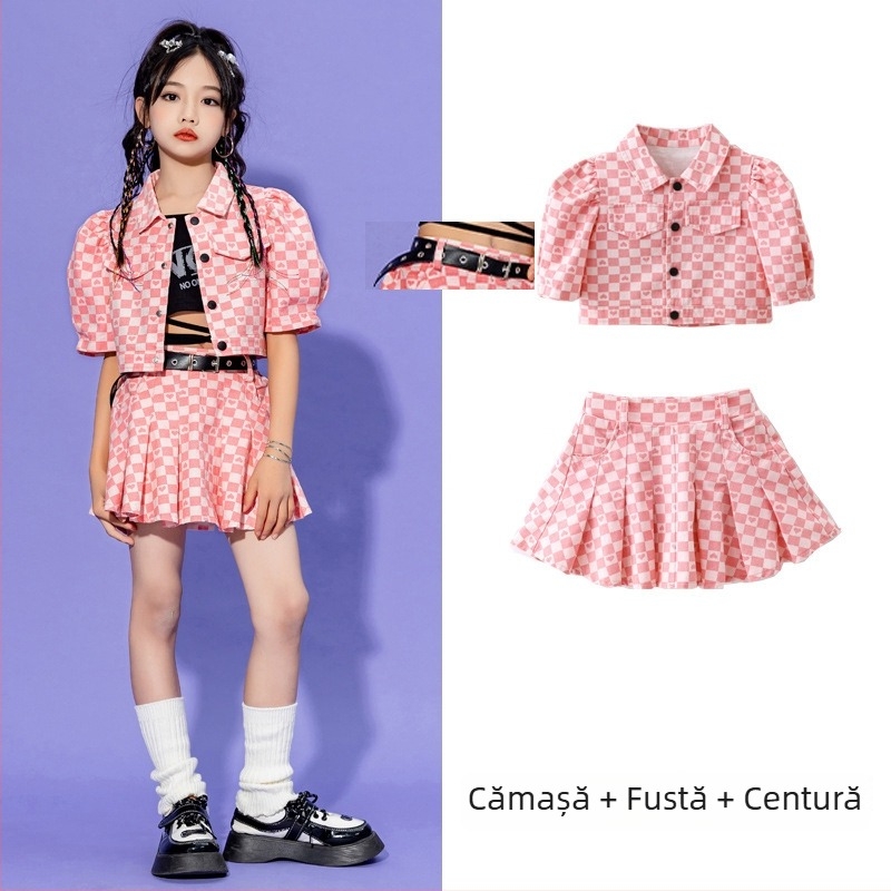 Set hip-hop pentru copii – unisex, bumbac 100%, spălare enzime, stil hip-hop, îmbrăcăminte de antrenament