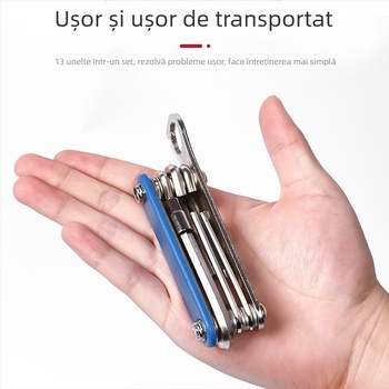 Set de unelte pentru reparații bicicletă, trusa de chei multifuncțională, 15-in-1 / 16-in-1, metal, brand Jielun