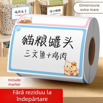 Etichetă de nume desen animat, mare, impermeabilă, autoadezivă, scrisă manual, pentru uz casnic (Brand: Good luck; Model: 985; Cod produs: F989hjj6smm5m7; Tip: Etichetă cu scriere manuală; Material: Altul)