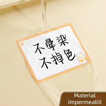 Etichetă de nume desen animat, mare, impermeabilă, autoadezivă, scrisă manual, pentru uz casnic (Brand: Good luck; Model: 985; Cod produs: F989hjj6smm5m7; Tip: Etichetă cu scriere manuală; Material: Altul)