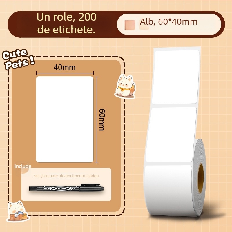 Etichetă de nume desen animat, mare, impermeabilă, autoadezivă, scrisă manual, pentru uz casnic (Brand: Good luck; Model: 985; Cod produs: F989hjj6smm5m7; Tip: Etichetă cu scriere manuală; Material: Altul)