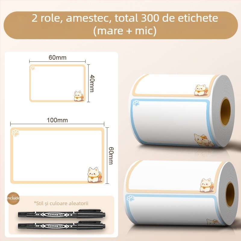 Etichetă de nume desen animat, mare, impermeabilă, autoadezivă, scrisă manual, pentru uz casnic (Brand: Good luck; Model: 985; Cod produs: F989hjj6smm5m7; Tip: Etichetă cu scriere manuală; Material: Altul)