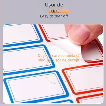 Fire Etichete autoadezive pe rol – etichete cu nume scrise de mână, material PVC, 1000 etichete pe rol