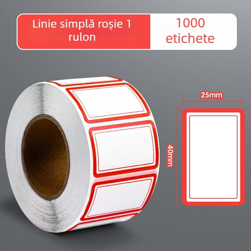 Fire Etichete autoadezive pe rol – etichete cu nume scrise de mână, material PVC, 1000 etichete pe rol