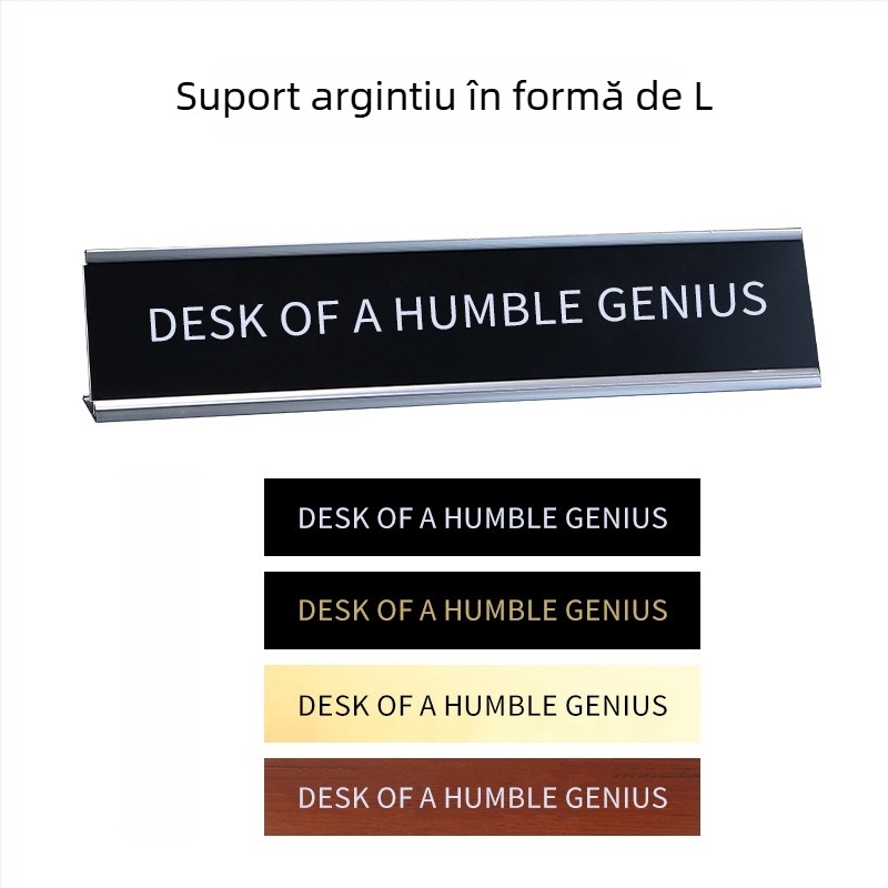 Tabelă de birou din aliaj de aluminiu cu canal în formă de L, aspect lemnos și imprimare UV