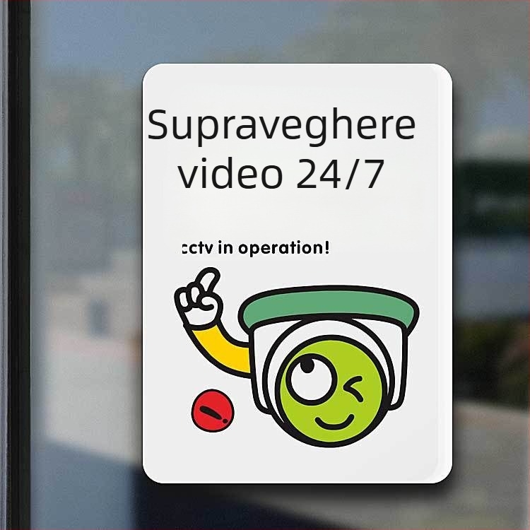 Beilong semnal acrilic pentru zonă de monitorizare, personalizabil, avertizare de supraveghere