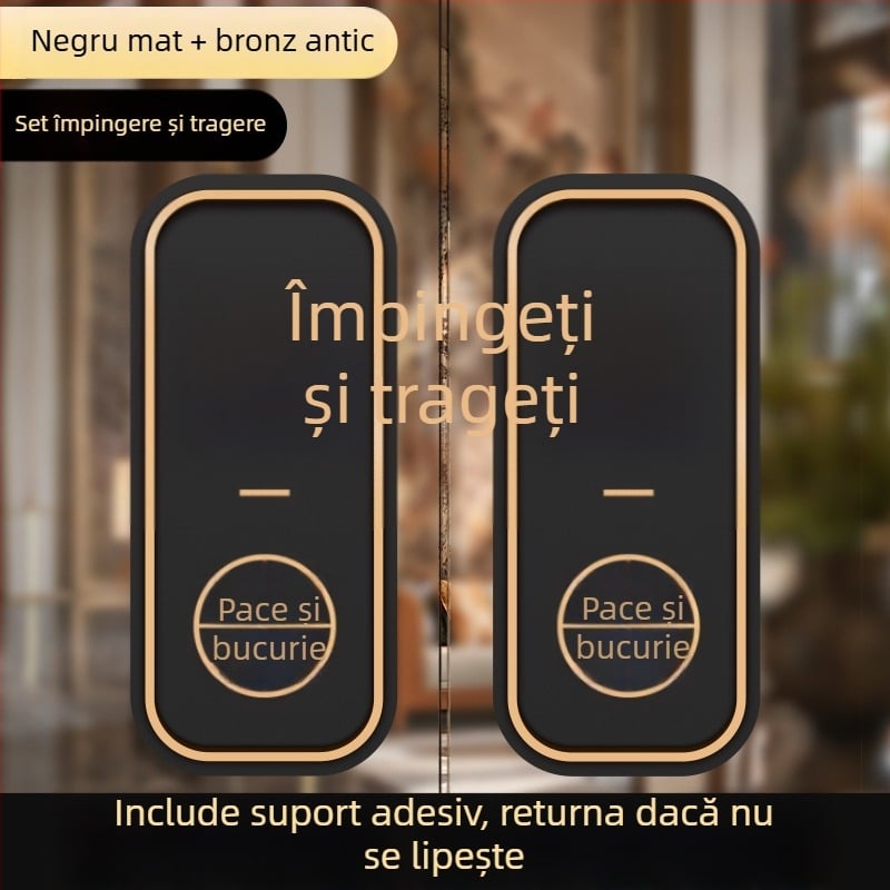 Semn acrilic pentru ușă glisant Push-Pull | imprimare UV | personalizabil