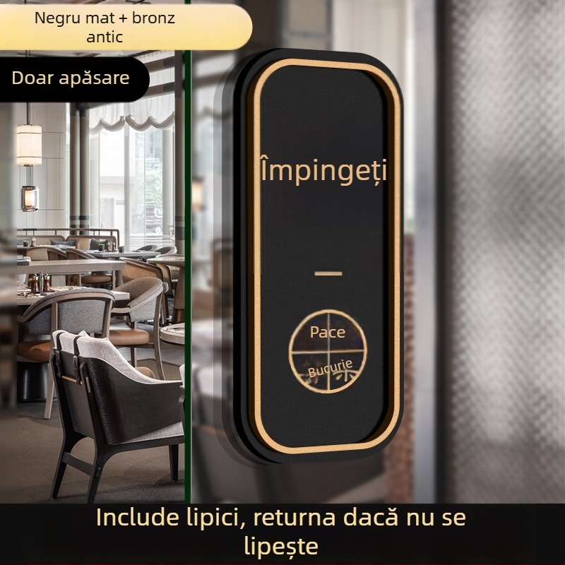 Semn acrilic pentru ușă glisant Push-Pull | imprimare UV | personalizabil