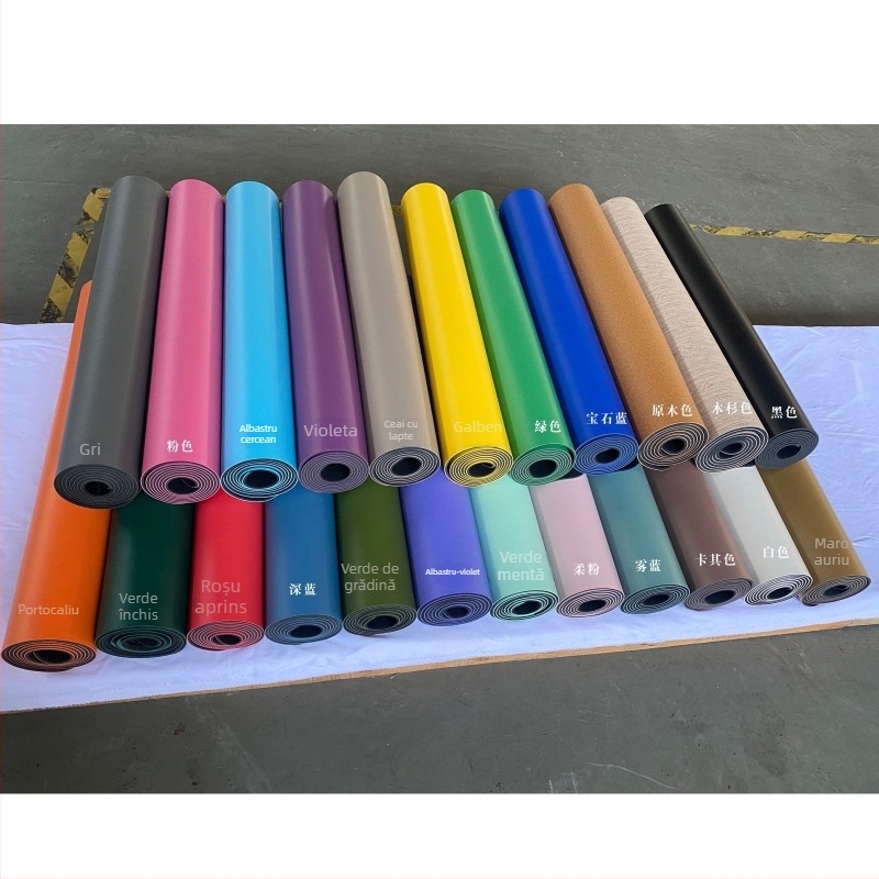 Covoraș de yoga cu imprimare UV digitală pe cauciuc natural, grosime 4 mm, greutate 2,4 kg, personalizabil, model cu linii de asane