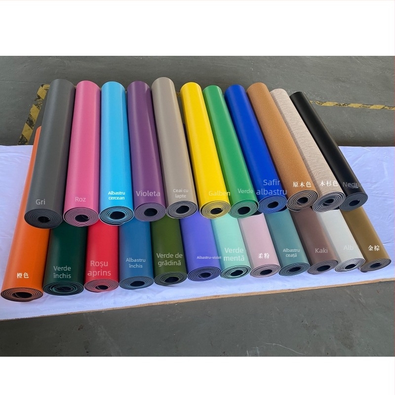 Covoraș de yoga cu imprimare UV digitală pe cauciuc natural, grosime 4 mm, greutate 2,4 kg, personalizabil, model cu linii de asane