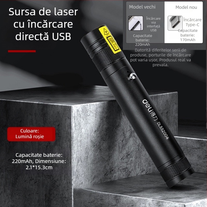 Stilou laser cu rază lungă, indicator IR și lanternă puternică — baterie LiPo, brand Effective