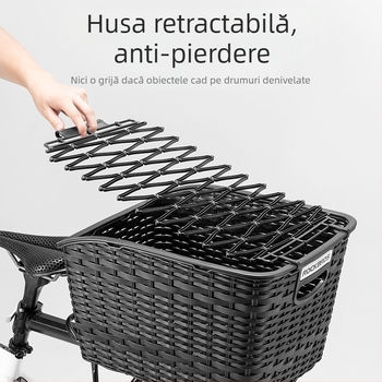 ROCKBROS Coș spate pentru bicicletă de munte – plastic, universal pentru ambele sexe, nu este importat, acceptă mărcile private