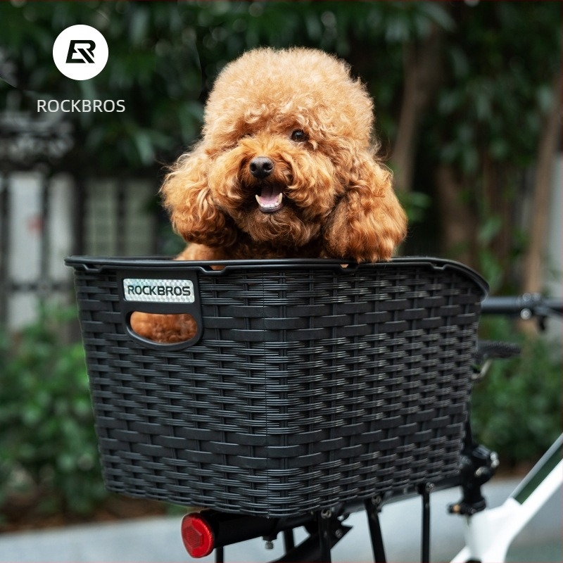 ROCKBROS Coș spate pentru bicicletă de munte – plastic, universal pentru ambele sexe, nu este importat, acceptă mărcile private