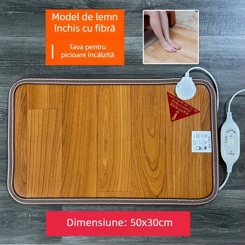 Covoraș electric de încălzire pentru picioare sub birou – alimentare USB, strat superior din bumbac, pernă încălzitoare pentru picioare