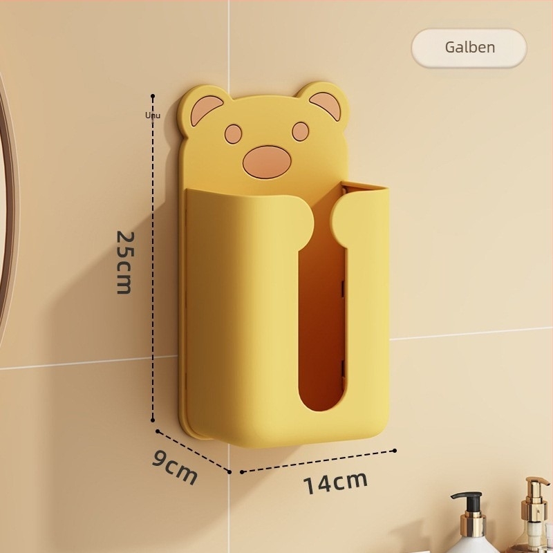 Cutie de șervețele montată pe perete pentru baie cu suport pentru rolul de hârtie — Model DH-1231, stil modern simplu, multifuncțional