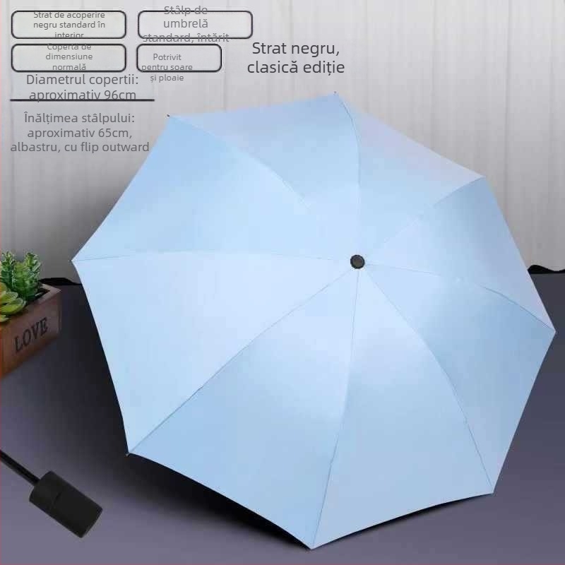 Umbrelă pentru copii cu anti-rebound, țesătură nanohidrofobă, cadru din silicon, 12 nervuri, mâner din aluminiu