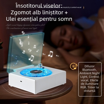 Boxă Bluetooth mică cu proiecție de cer înstelat și baterie încorporată (Bluetooth 5.0, 5W, 2000–4000mAh, 100Hz–20kHz, SNR ≥70dB)