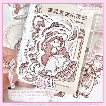 Note lipicioase Princess Lark – stil drăguț, hârtie obișnuită, imprimare, Ruby brand