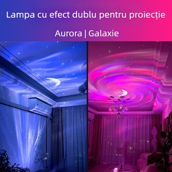 Lampă proiector cer înstelat – alimentare USB, Bluetooth, telecomandă, stereo, montaj pe masă