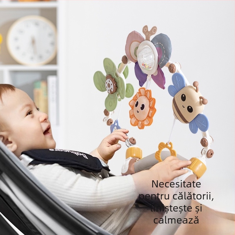 Emperor clopot suspendat pentru pătuț — Jucărie educativă din plastic pentru sugari 0–3 ani, sprijină dezvoltarea emoțională, vizuală și intelectuală, coordonare mână-ochi