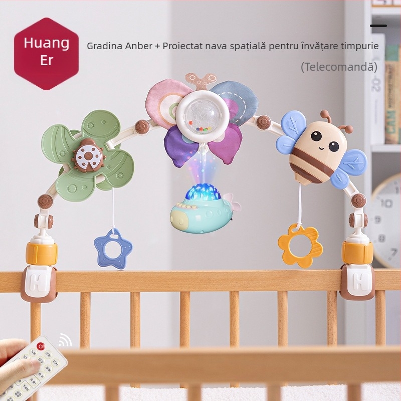 Emperor clopot suspendat pentru pătuț — Jucărie educativă din plastic pentru sugari 0–3 ani, sprijină dezvoltarea emoțională, vizuală și intelectuală, coordonare mână-ochi