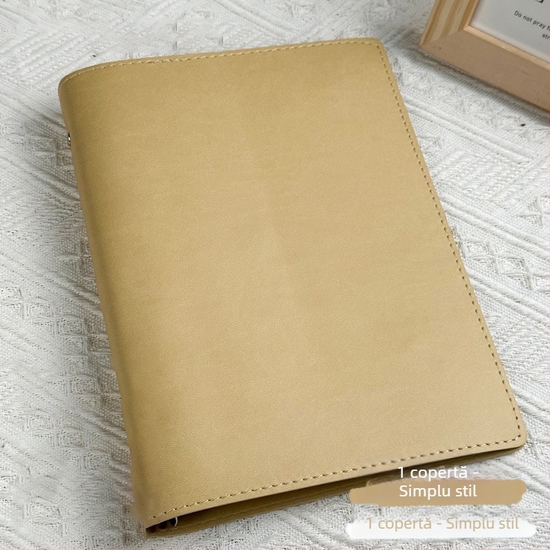 Carcasă pentru caiet cu acoperire din piele sintetică, legare tip binder, clips detașabil, 1–50 pagini