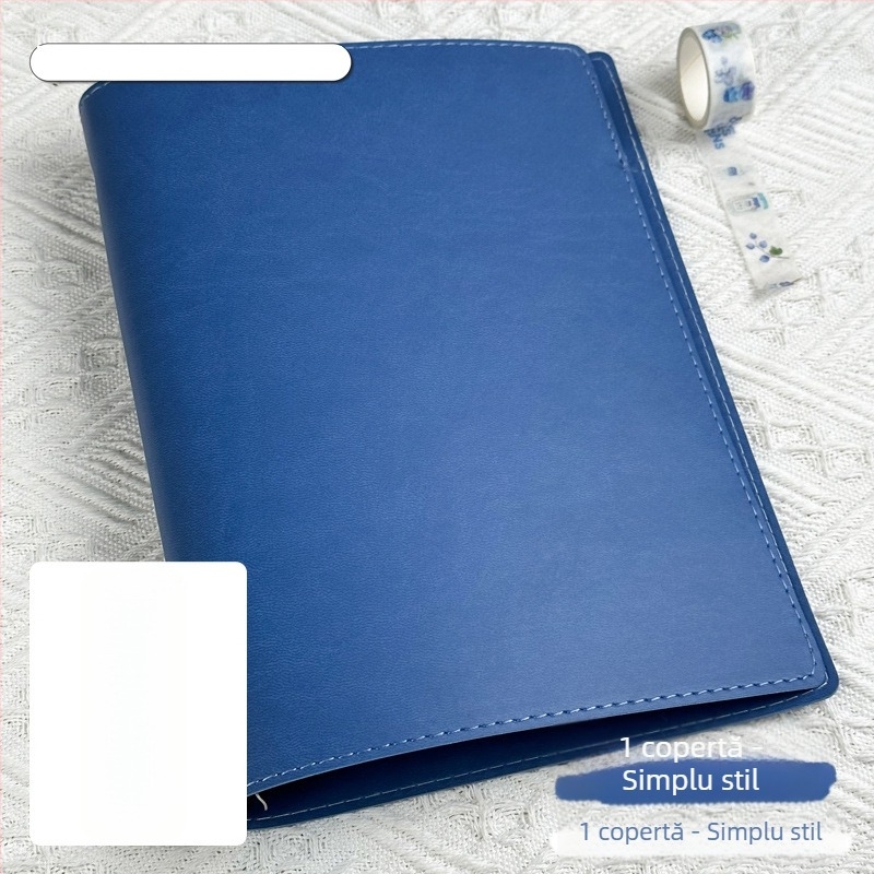 Carcasă pentru caiet cu acoperire din piele sintetică, legare tip binder, clips detașabil, 1–50 pagini